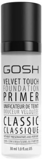Gosh Velvet Touch Foundation Grundierung Klassische Grundierung Für Gesicht in Flüssiger Form 30ml