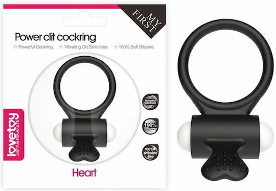 Lovetoy My First Power Clit Cockring Rabbit Vibration Ring Schwanz Black LV1422