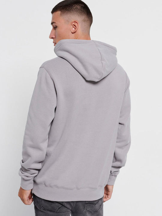 Funky Buddha Men's Sweatshirt with Hood and Pockets Greige