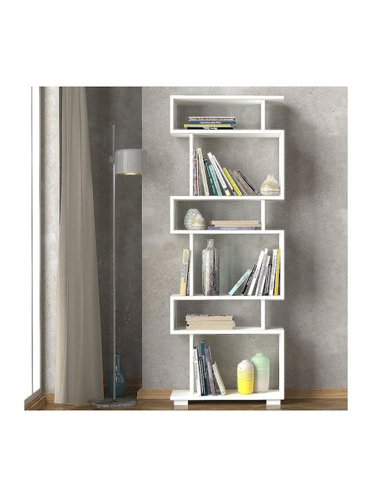 White Bookcase Blok 60x20x156cm