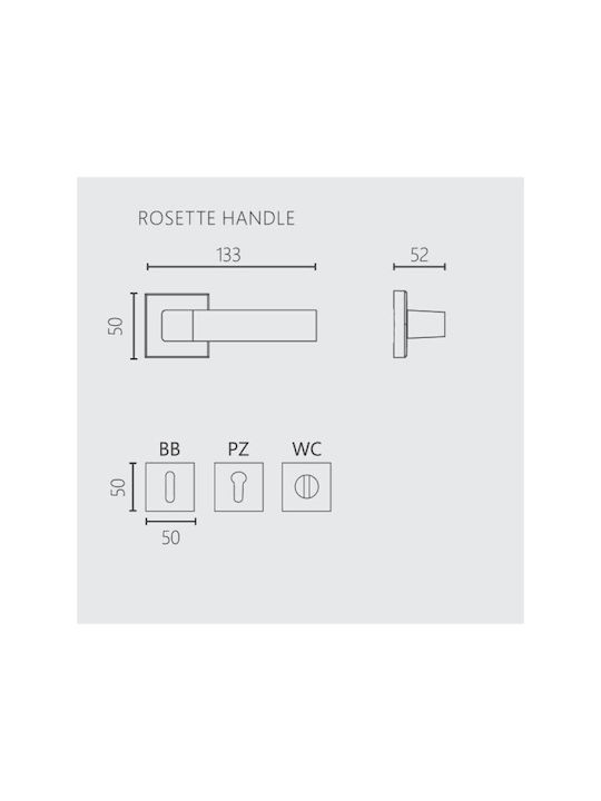 Zogometal Buton Ușa din mijloc cu Rosette 396 396 Pereche cu Rozetă Crom