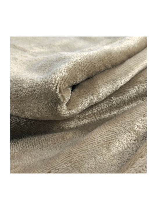 Douceur d'Intérieur Flannel Flanou Ριχτάρι Πολυθρόνας 180x220εκ. Taupe