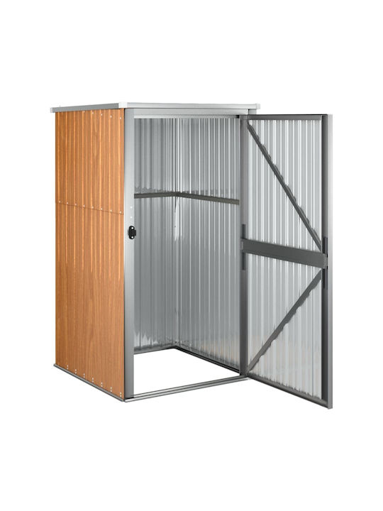 Metallic Garden Shed Galvanized Brown L0.88xW0.89xH1.61m