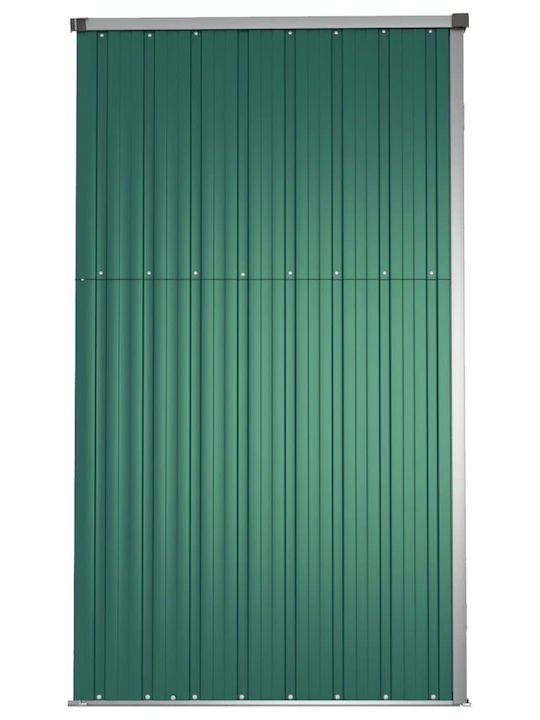 Metallic Garden Shed Galvanized Green M1.61xW0.89xH1.61m