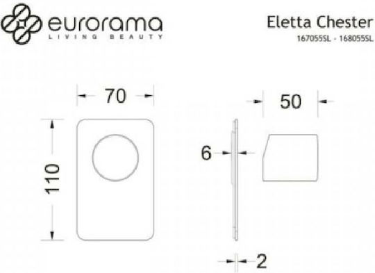Eurorama Eletta Chester Μίκτης Μπαταρίας Εντοιχισμού Ντουζιέρας 1 Εξόδου Bronze Brushed