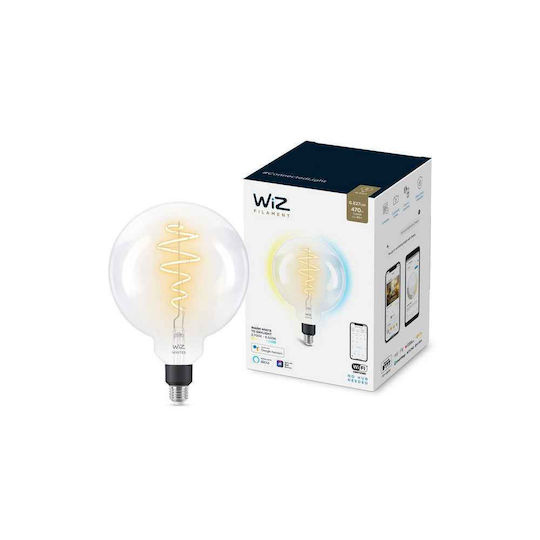 WiZ Смарт крушка LED 40W за фасунга E27 и форма G200 Студено бяло 470лм Димируем