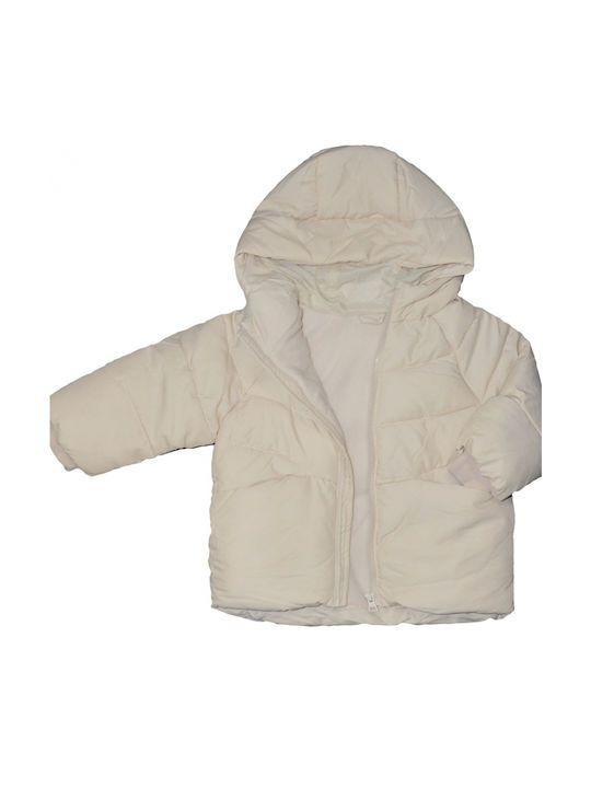 Energiers Kids Quilted Jacket short Hooded Beige