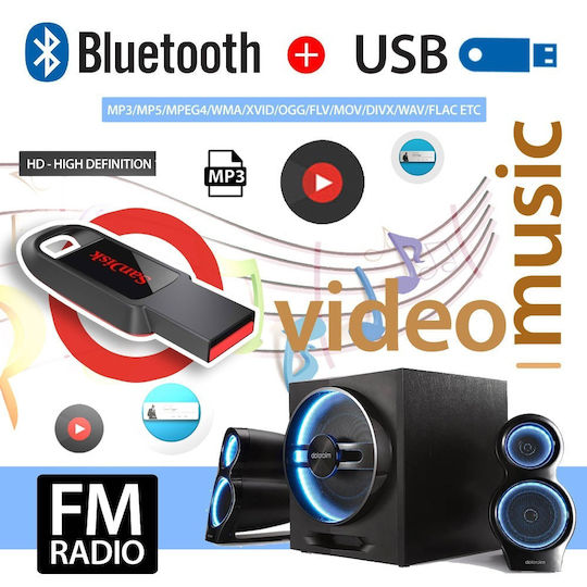Автомобилна Аудио Система 2DIN (Блутут/USB/AUX) с Екран 7"