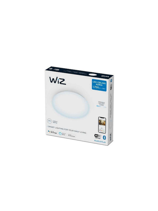 WiZ Adria Smart Ceiling Mount Light 32cm White with Integrated LED and Remote Control