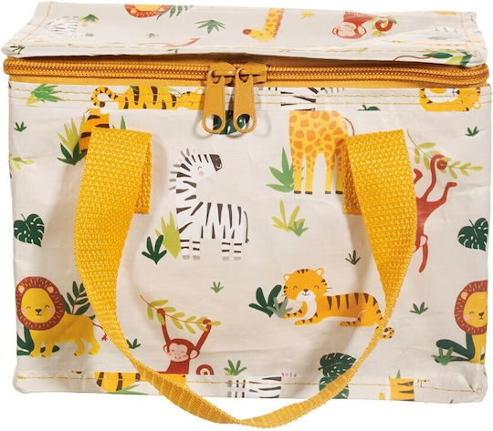 Sass & Belle Savannah Safari Schulische Isothermische Hand-Lunch-Tasche Gelb 21 x 12 x 15cm