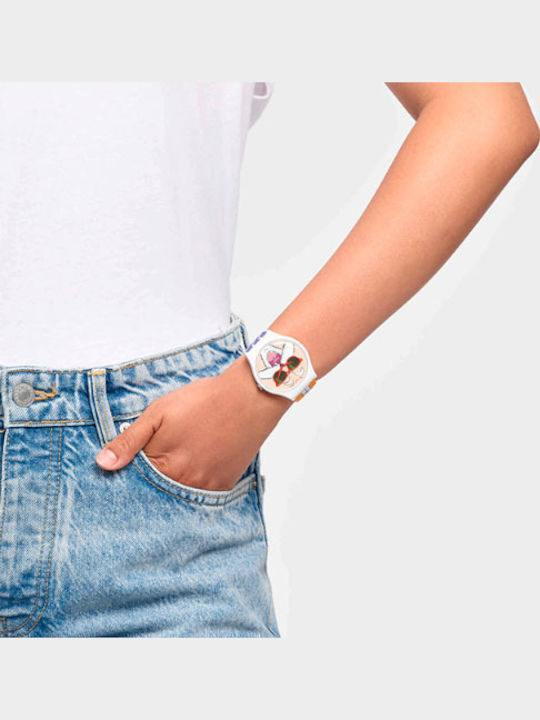Swatch Dragonball Z Ρολόι Μπαταρίας με Καουτσούκ Λουράκι Swatch Dragonball Z Ρολόι Μπαταρίας με Καουτσούκ Λουράκι