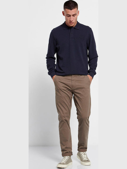 Hose Chino Elastisch in Normaler Passform Dusty Brown