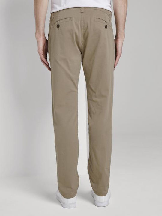 Tom Tailor Men's Trousers Chino Elastic in Slim Fit Beige