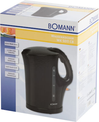 Bomann WK 5011 CB Black Βραστήρας 1.7lt 2200W Μαύρος