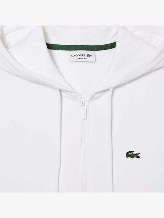 Hooded White Cardigan