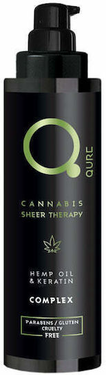 Qure Cannabis Sheer Therapy Hemp Keratin Complex Restoring Hair Oil with Keratin 100ml