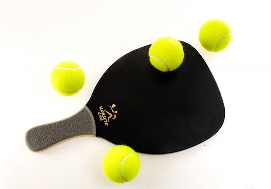 My Morseto Black Beach Racket 380gr with Straight Grey Handle GOLD B23G
