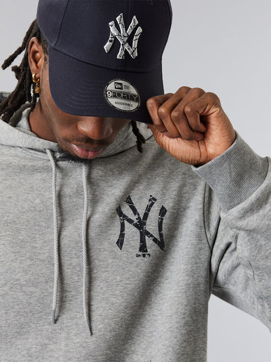 New York Yankees Φούτερ με Κουκούλα Γκρι