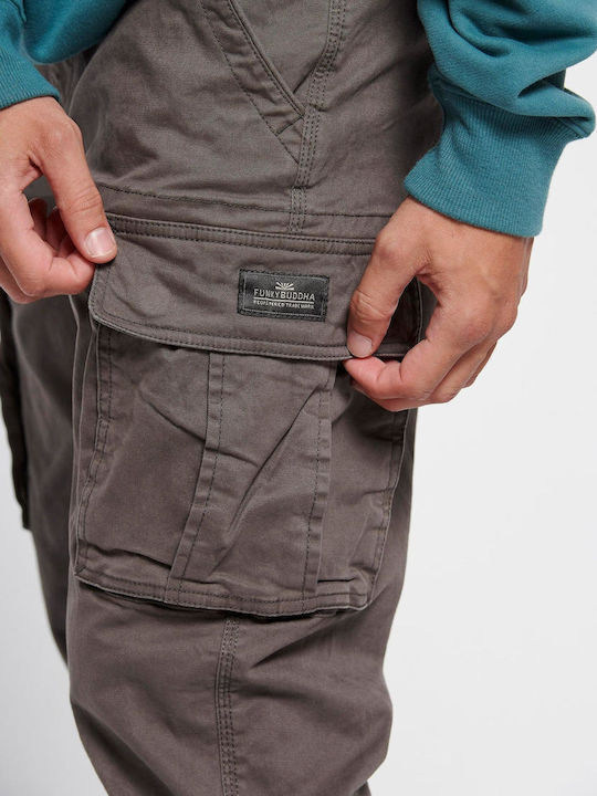 Trousers Cargo Elastic in Regular Fit Old Grey
