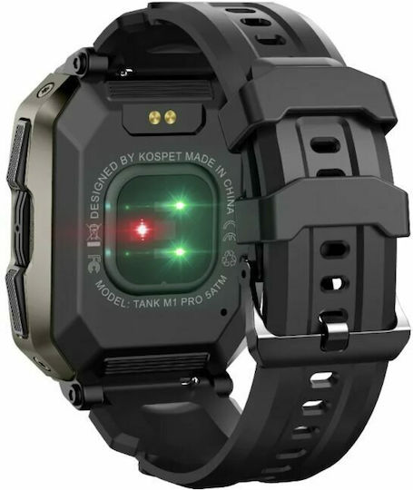 Kospet Tank M1 Pro 43mm Wasserdicht Smartwatch mit Pulsmesser (Schwarz)