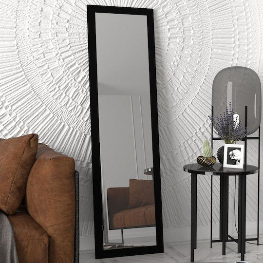 ArteLibre Bhavith Wandspiegel Ganzkörper mit Schwarz Kunststoff Rahmen 160x45cm 1Stück