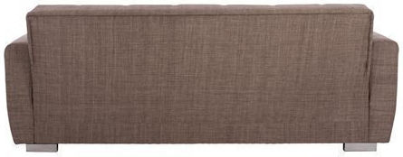 Polya Three-Seater Couch Bed with Storage Space Brown 215x80x77 cm