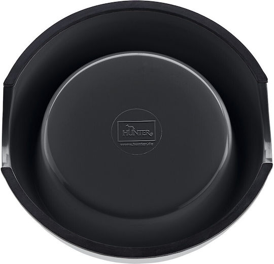 Hunter Stainless Steel Bowl Food for Dog & Cat with Base 350ml 18.5cm in Black Color