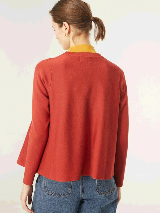 Compania Fantastica Women's Long Sleeve Sweater Orange