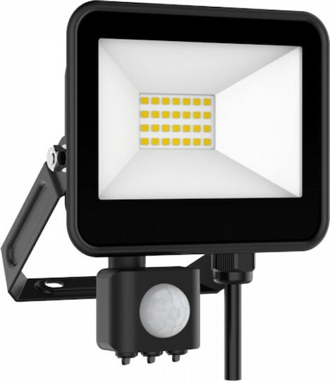 Elvhx Wasserdichter LED Flutlichter 30W Kaltweiß 6500K mit Bewegungssensor und Fotowiderstand IP65