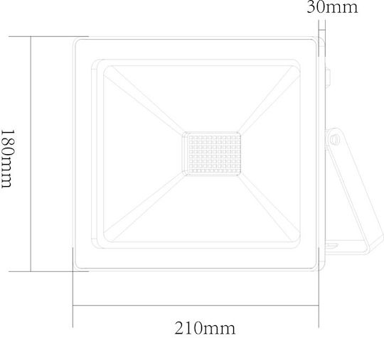 Aca Waterproof LED Floodlight 70W Warm White 3000K IP66