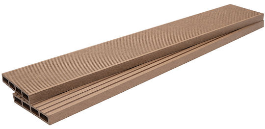 Newplan Deck Περίφραξης Κήπου Teak από WPC 360x12x2εκ.