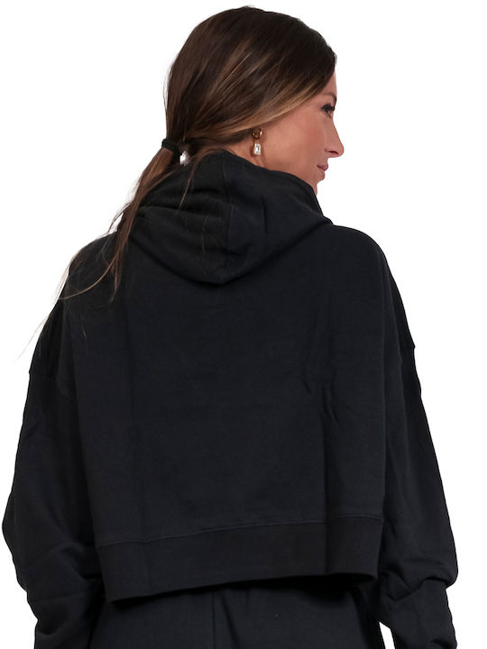 Body Action Women's Hooded Sweatshirt Black