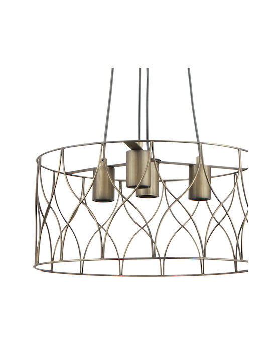 Ravenna Zina Pendant Chandelier for 4 Bulbs E27 Bronze