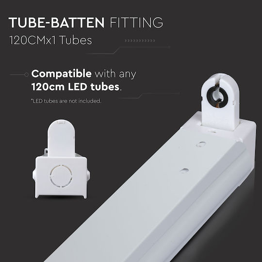 V-TAC Lighting Batten with LED Lamp T8 120cm