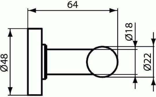 Ideal Standard Iom Άγκιστρο Μπάνιου Διπλό με Βίδες Ασημί