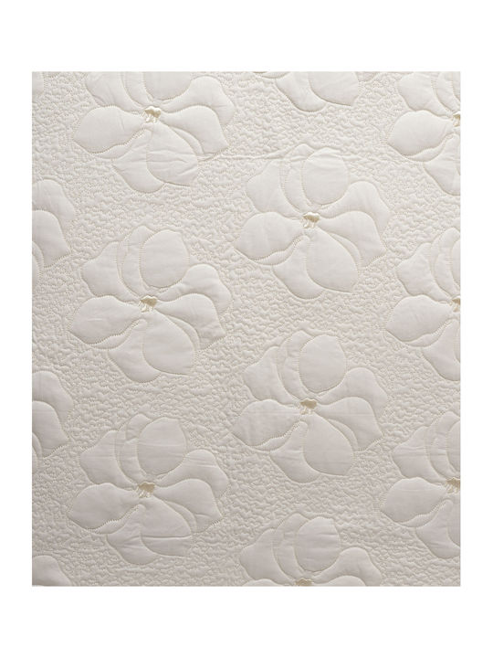 Silk Fashion M150 Σετ Κουβερλί Μονό Βαμβακερό Ivory 160x220cm