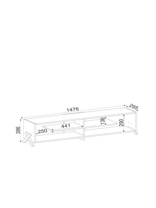 ArteLibre TV-Ständer Irakleia Karydi M148xP30xH39cm