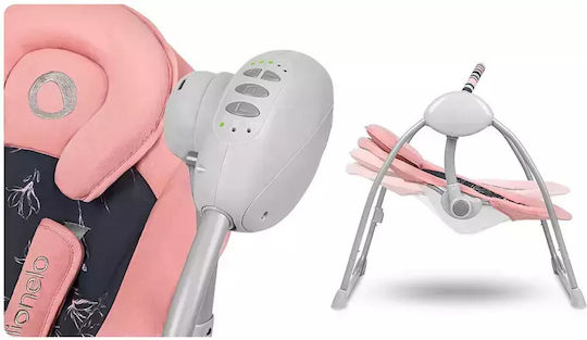 Lionelo Electric Relax pentru Bebeluși Leagăn Ruben cu Muzică Roz pentru Copil până la 12kg