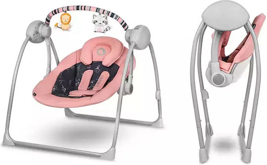 Lionelo Electric Relax pentru Bebeluși Leagăn Ruben cu Muzică Roz pentru Copil până la 12kg