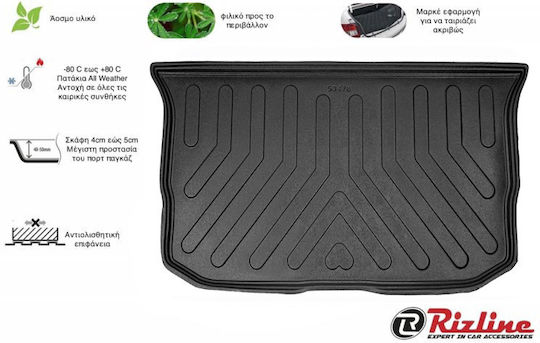 Rizline Trunk Mat Tray Type for Smart ForFour 2014+ Black