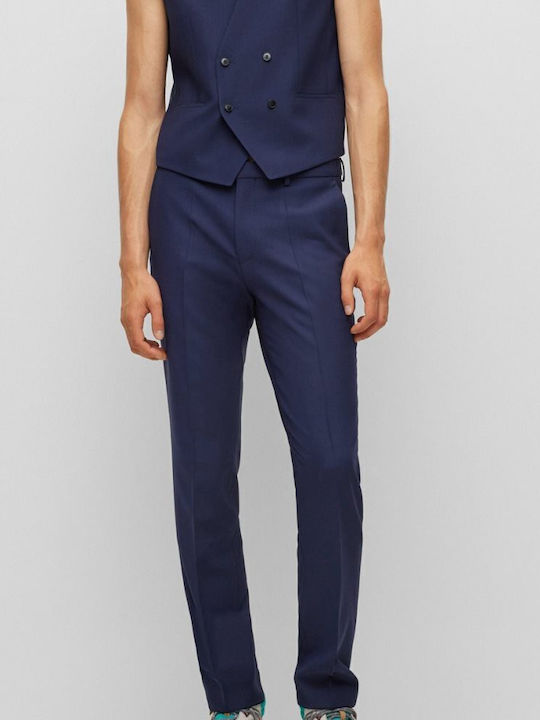 Arti/hesten222 Men's Winter Suit with Vest Slim Fit Blue