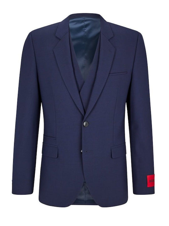 Arti/hesten222 Men's Winter Suit with Vest Slim Fit Blue