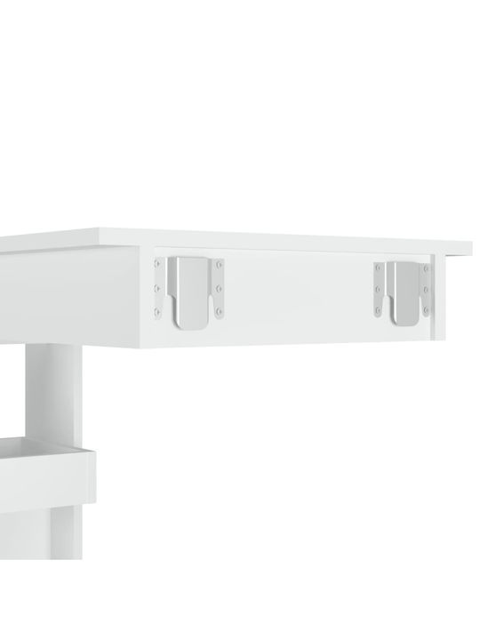 Table Bar Wooden White 102x45x103.5cm