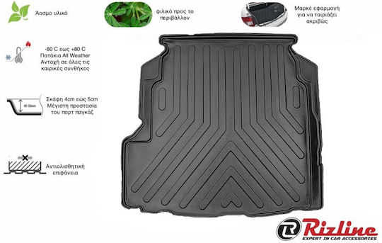 Rizline Trunk Mat Tray Type for Volvo S80 1998-2006 Black