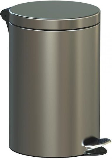 Mopatex Metallic Waste Bin 12lt with Pedal Inox