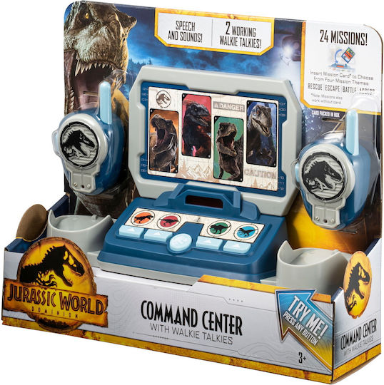 eKids Jurrasic World Walkie Talkies Command Center Paw Patrol For 3+ Years 3 Pieces