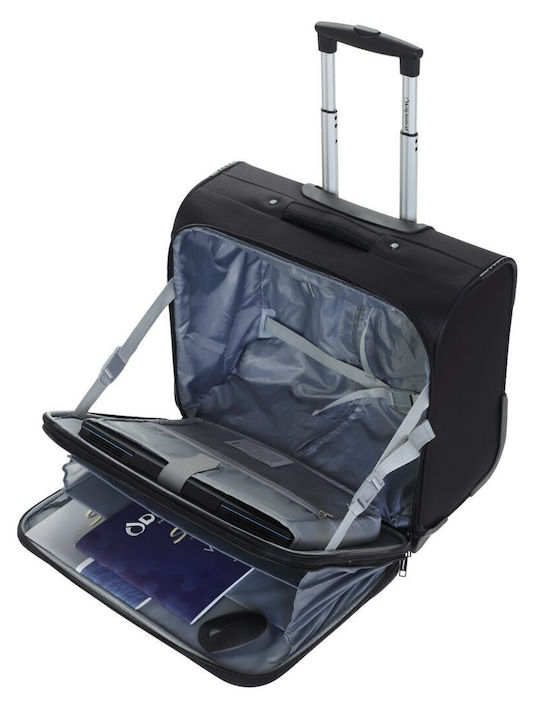 Diplomat ZC6019 Cabin Travel Suitcase Fabric Black with 2 Wheels Height 46cm 6019-45