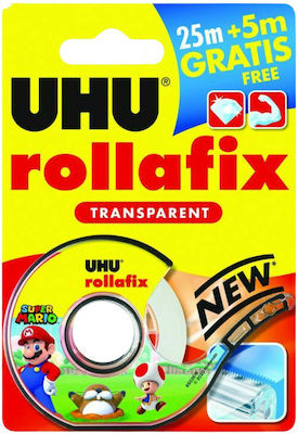 UHU Desktop-Klebebandabroller Rollafix 19mm x 33m 19mm x 33m 1Stück Transparent 36967