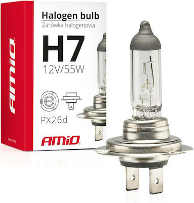 AMiO Lamps Car H7 Halogen 12V 55W 1pcs