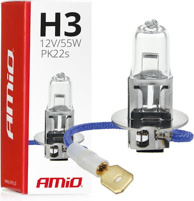 AMiO Lamps Car H3 Halogen 12V 55W 1pcs